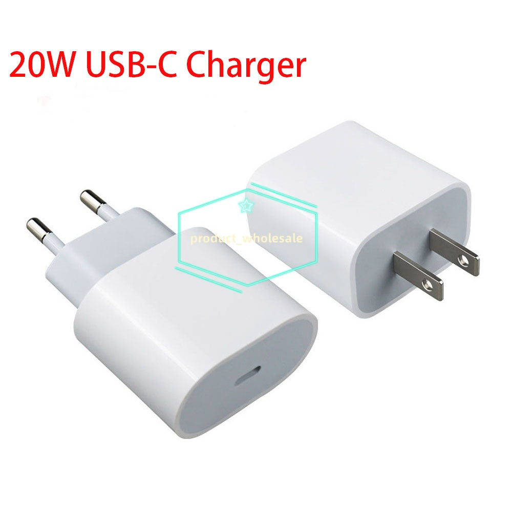 OEM Quality iPhone 20W PD USB C charger Super fast charging EU US Plug adapter mobile phone power delivery quick chargers for Apple iPhone 17 16 15