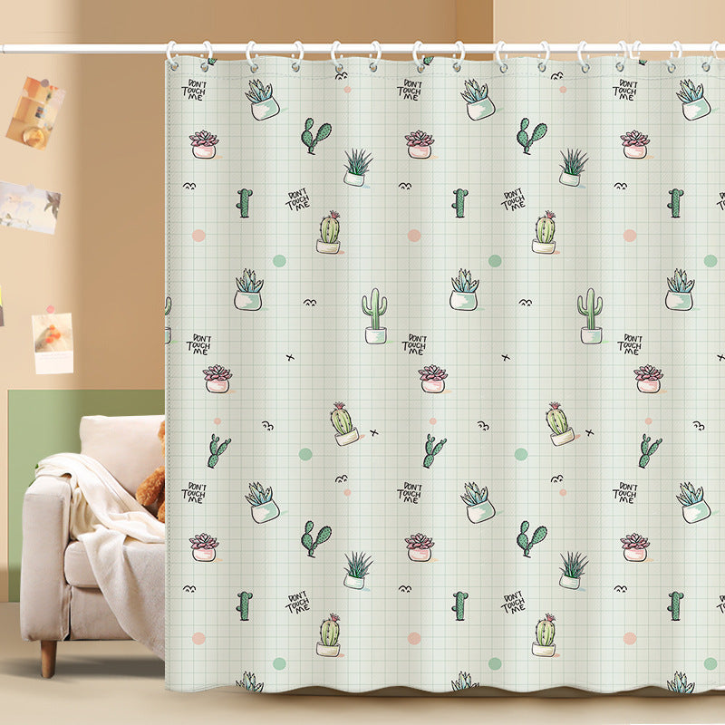 T0529 new curtain free of punching installation rental room simple retractable rod a complete set of blackout cloth office