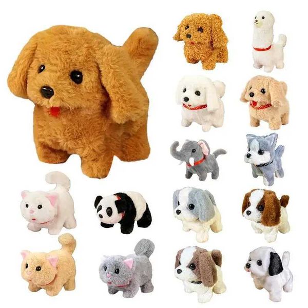 Barking Dog Toys for Kids Walking Dog Cat Electronic Pet Barking Dog Companion Animal Electric Pets Battery Operated Tail Y240814