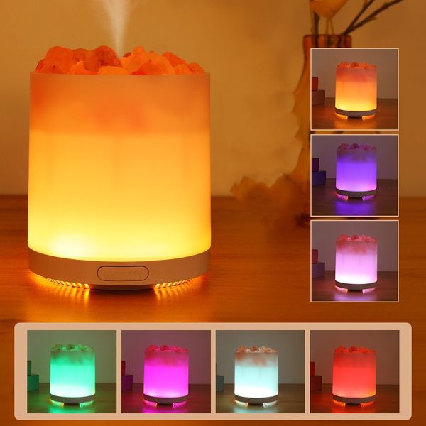 Crystal Salt Stone Aromatherapy Essential Oil Diffuser USB Air Humidifier with Colorful LED Lamp Negative Ion Aroma DiffuserXY0757