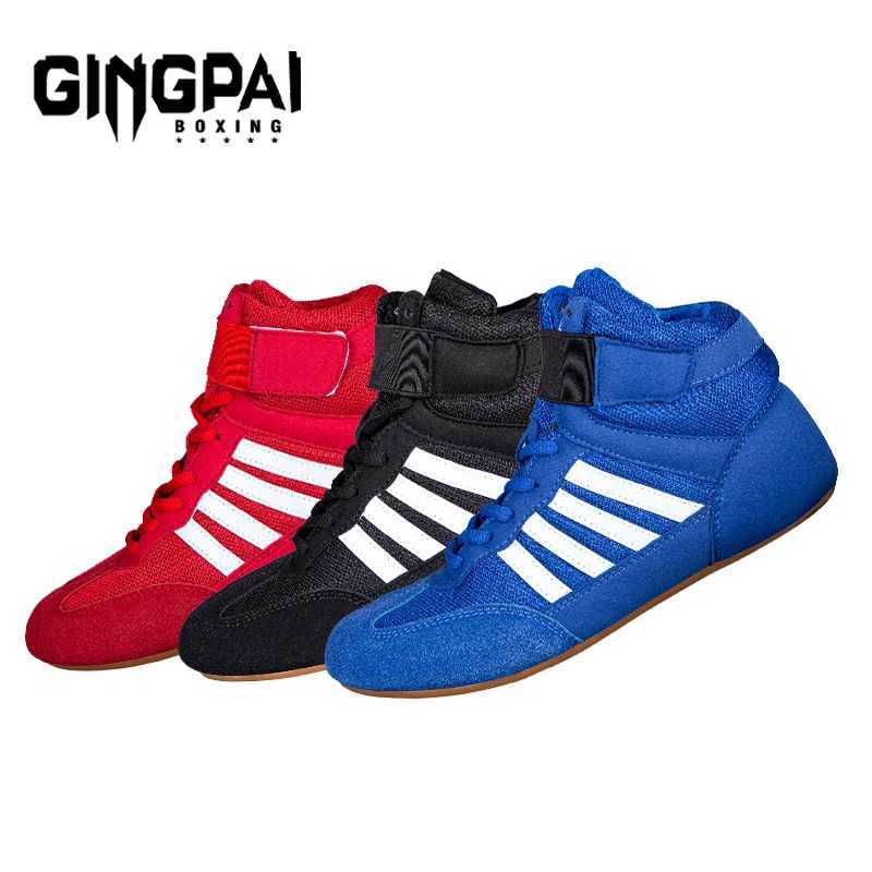 New Arrival Professional mens and womens wrestling boots 5-color boxing shoes couples non slip sports shoes breathable wrestling boots Z250327
