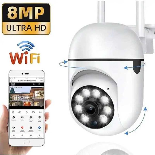 Camera 8MP Wireless Security Surveillance PTZ Wifi IP Camera AI Human Tracking Two-Way Au HD Night Color CCTV He Security Monitor Z241104