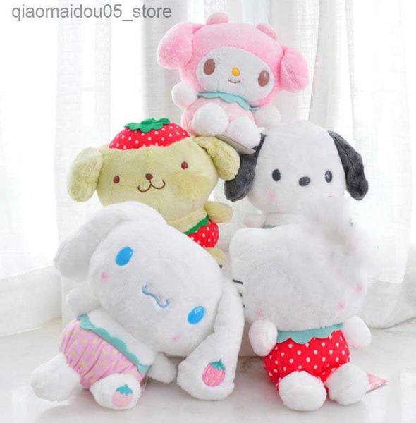 Plush Dolls 1pc Lovely Cartoon Strawberry My Melody Pudding Cinnamoroll Dog Plush Doll Pillow Cute Stuffed Plush Toys Gift LJ200914 Q240625