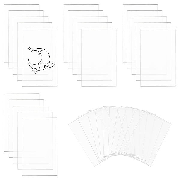 3Sets Rectangle Acrylic Table Sign Holders