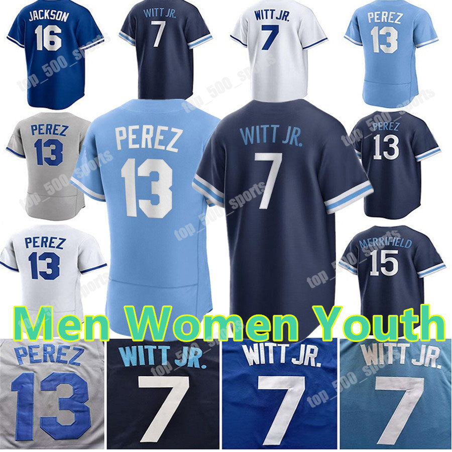 2025 Custom Bobby Witt Jr. City Connect Jersey George Brett Salvador Perez MJ Melendez Whit Merrifield Baseball Men Women Youth