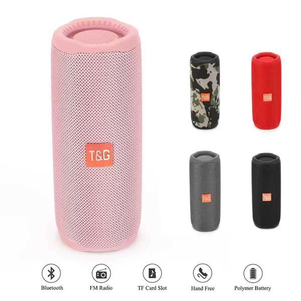 Portable Speaker TWS 10W Wireless Sound Box Subwoofer Waterproof Outdoor Column Bobox TF Card caixa de s TG365 Z241224
