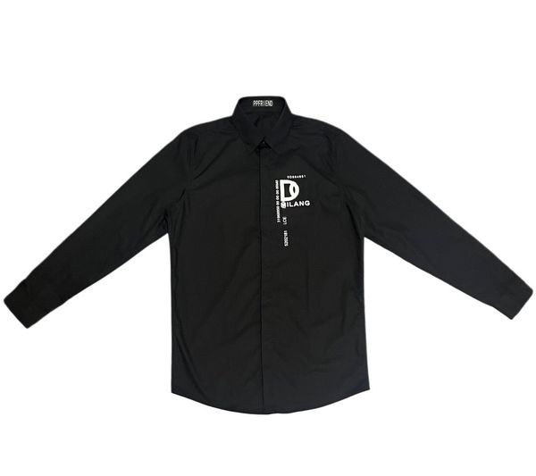 Men&#039;s Dress Shirt Slim Fit Flex Collar Stretch Pint Brand Clothing Men Long Sleeve Dress Shirts Hip Hop Style Quality Cotton Tops 12258