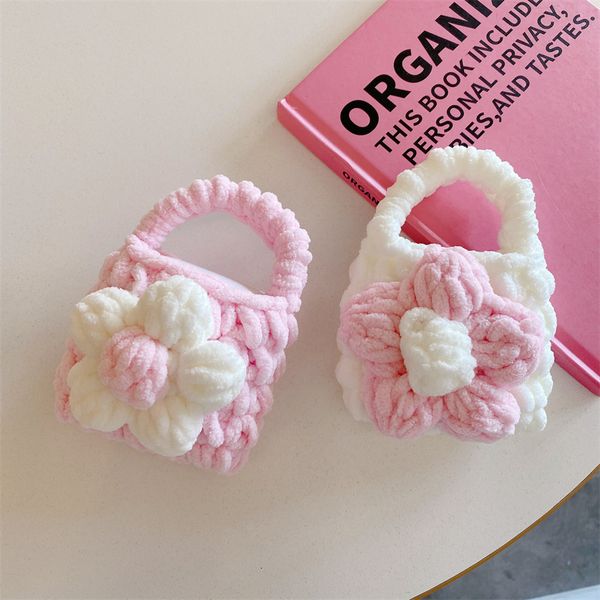 ddmygifts Korean style ins plush flower suitable Pro bag 2-3 generation Bluetooth headphone protective case A