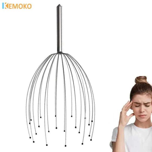 Head Massager Head Scratching Octopus Scalp 24 Fingers Non Soul Extractor Divine Head Relaxing For Extracting Hair Healthy Care Y240902