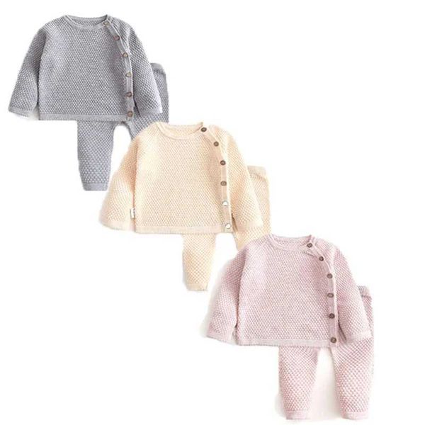Clothing Sets Newborn baby clothing set autumn and winter childrens warm knitted sweater set baby boy clothing set Ropa de Bebe WX5.31