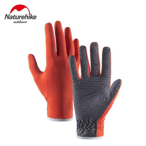 Sports Gloves Naturehike Thin Full Finger Non-slip Gloves Outdoor Running Sports Mountaineering Cycling Touch Screen Gloves Breathable Glove