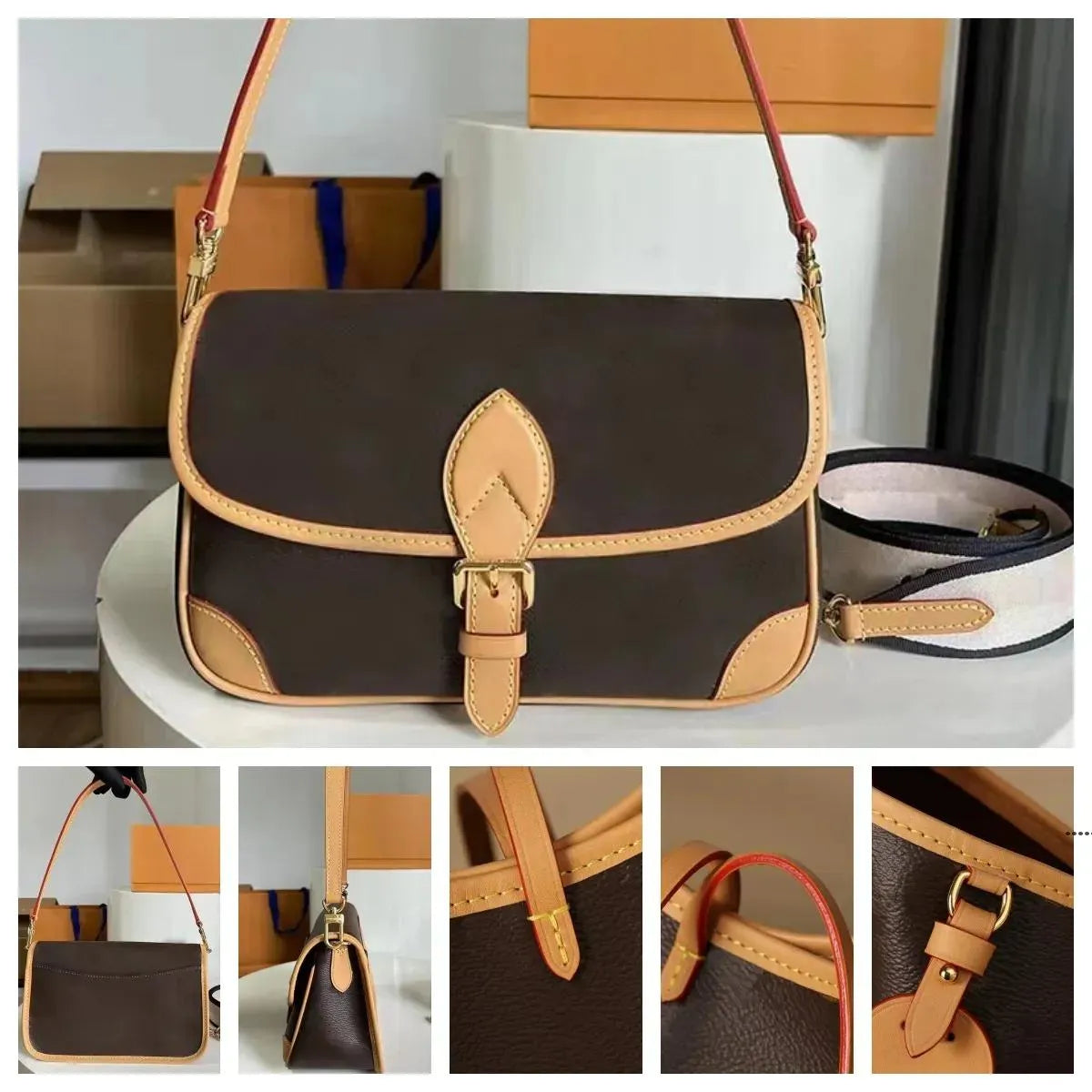 AA Designer bag Shoulder Bag Chain tote bags Designer Handbag women shopping bag M46203 Vintage Hobo with Wallet crossbody bag leather handb