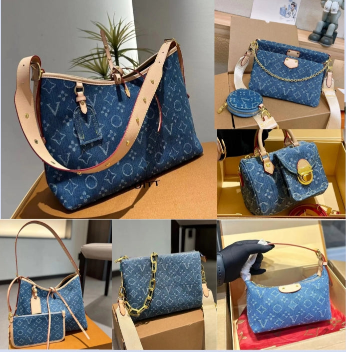 2024 designer bag vintage denim shoulder handbag purse women jeans never crossbody bosto louievuitton louis vittone vuttons vuittonpurse viutton vui