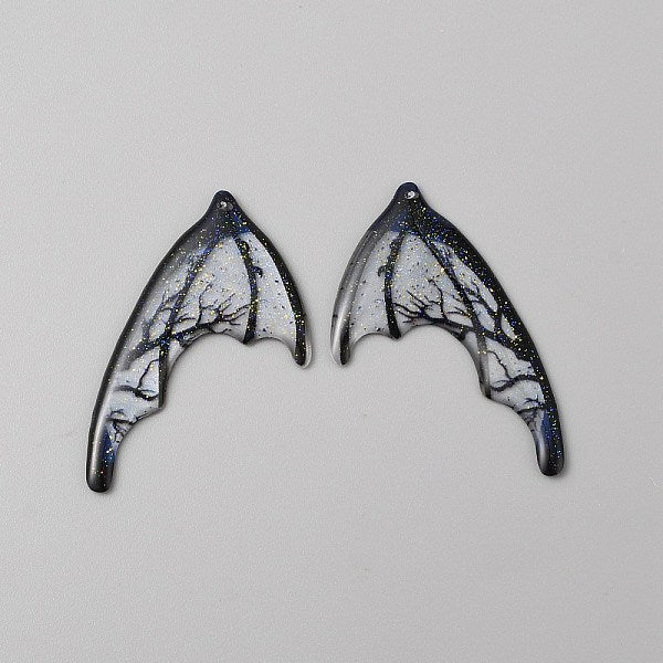 Pendenti in polvere glitterata in resina traslucida