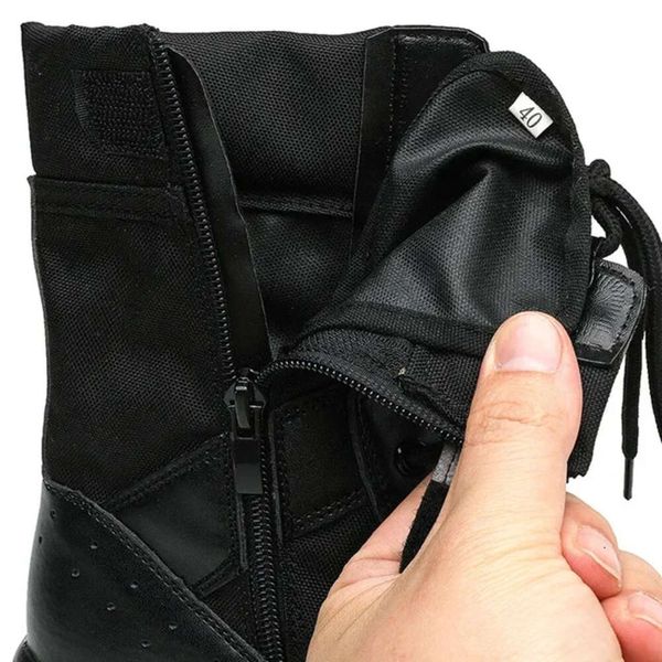 ddmyoct Side Zipper Military Outdoor Combat Tactical Boots Men Women Lightweight Summer Mesh Breathable Iking Climbing Shoes Size OUTDOOR
