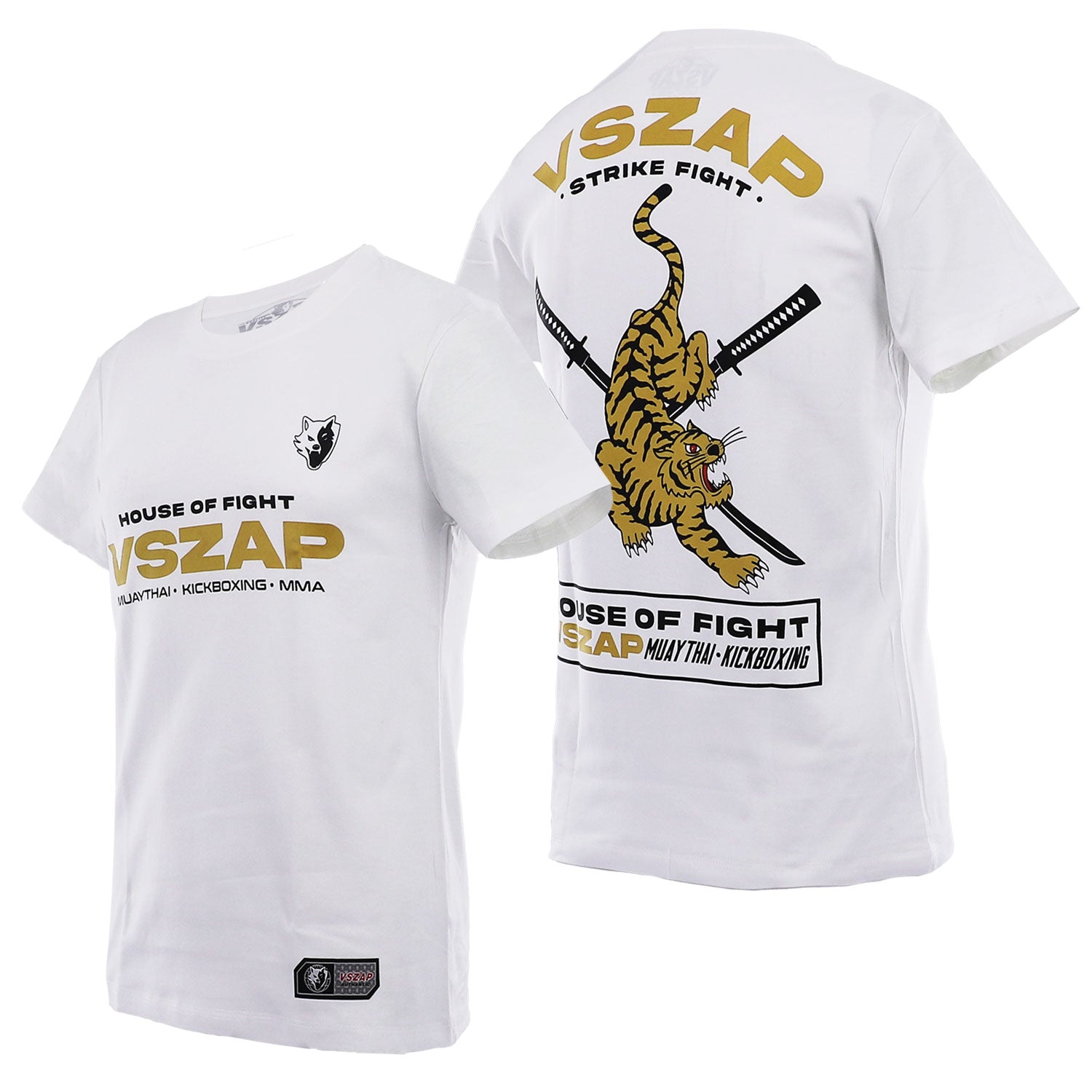 Vszap Tiger Muay Thai Leisure Fishing Fitness Boxing Short sleeved MMA Martial Arts Pure Cotton T-shirt Customization