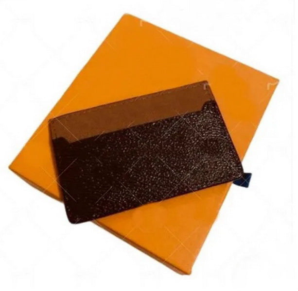 Mens Designers Card ID Holder Classic Casual Credit Wallets Women&#039;s Leather Ultra Slim Wallet Packet Bag Holders with box Hei