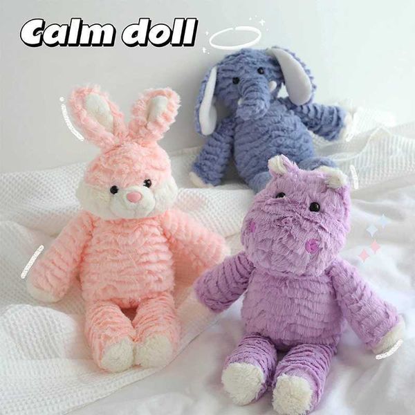 Plush Dolls Soft Plush Toy Stuffed Cartoon Animals Hippos Elephant Bunny Baby Plushies Appease Dolls for Kids Long Leg Birthday Xmas GiftsY2