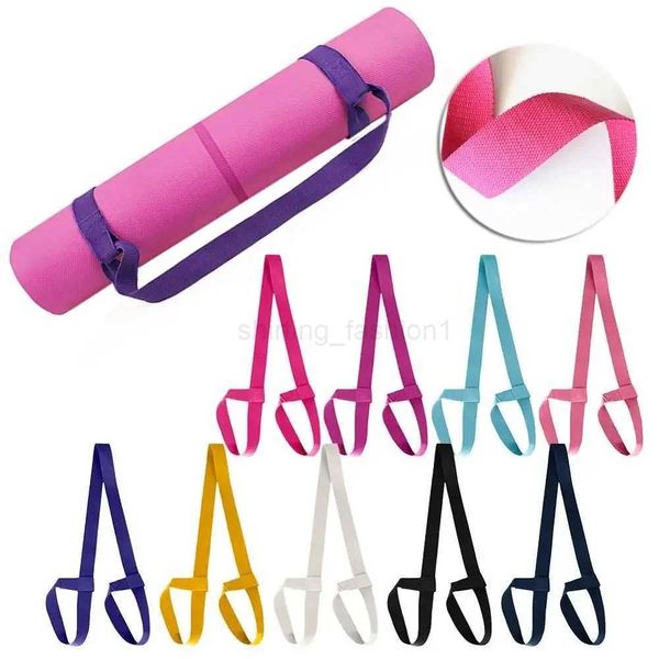 Yoga Mat Strap Belt Shoulder Carry Belt Adjustable Sports Sling Exercise Stretch Fitness Elastic Yoga Belt Gym Yoga EquipmentXJ240808