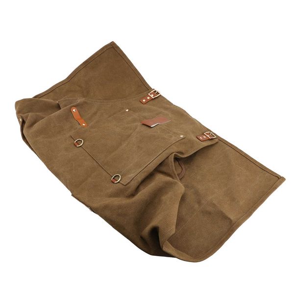 Apron 8 Tool Pockets Dust Proof Top Grain Leather Waterproof Woodworking Apron Adjustable Back Strap for GrillingT250211