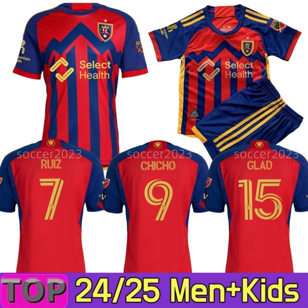 24 25 Salt Lake Soccer Jerseys City Reals Home Away Yellow Black Football Shirt 2024 2025 Men Uniforms MLS Major League CHICHO GOMEZ GLAD me