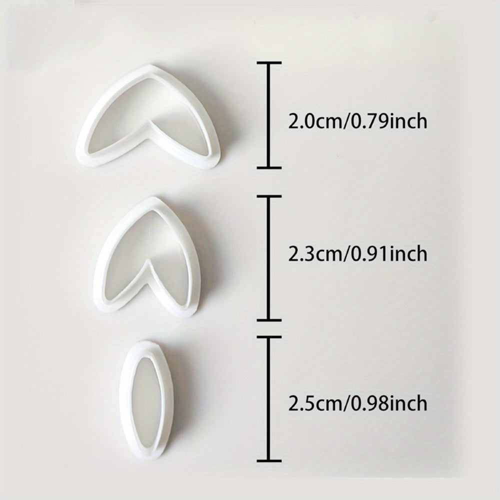 TEMU 3pcs Flower Bohemian-style Creative Geometric Pattern Polymer Clay Cutters Sets, Clay Cutter Hand Tool Suitable For Pendants And Earrings In