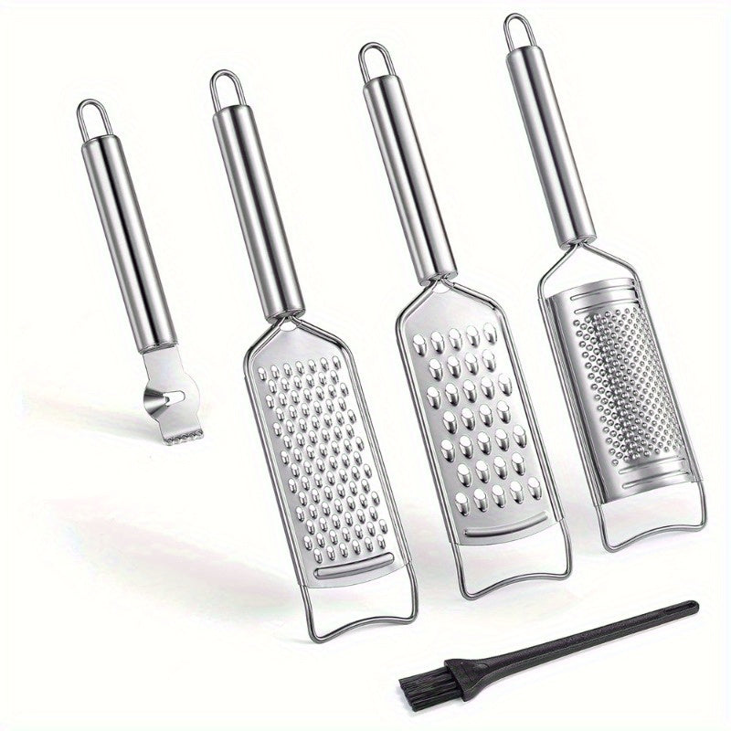 TEMU Cheese Grater Lemon Stainless Steel Grater With Handle Set Household Creative Vegetable Grater For Vegetable, Fruit, Chocolate Kitchen Gadgets