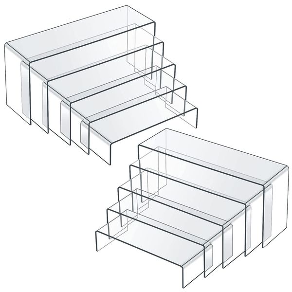 Storage Holders Racks Clear Acrylic Display Riser Stand Jewelry Display Shelf Cupcake Stand Showcase Fixtures for Candy Dessert Figures Coll