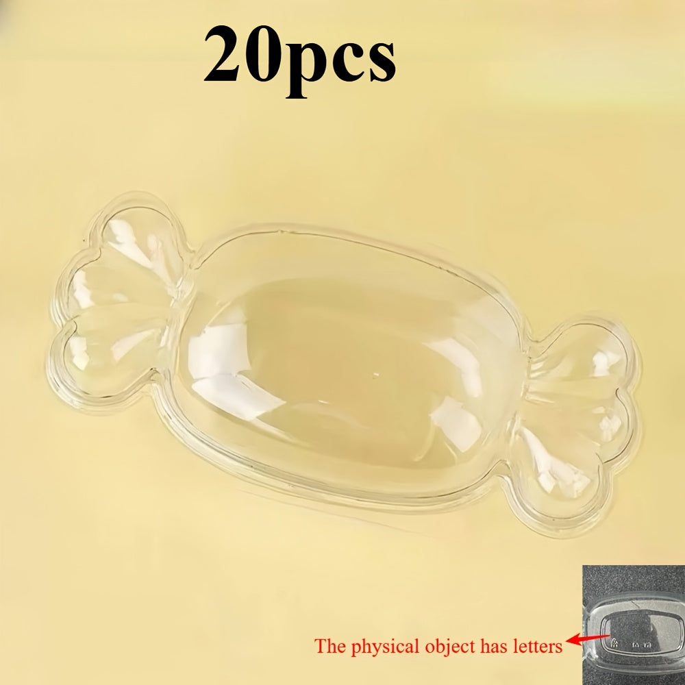 TEMU 20pcs Candy-shaped Plastic Boxes With Lids - Ideal For Desserts, Fruit Salads, Tiramisu, And - Parties, Birthdays, And Picnics, Party Dessert