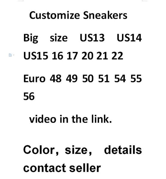 100+Color Make Big Size US 14 US15 EURO 47 48 49 50 51 53 54 55 56 Tamanho Tamanho Big Boys Shoes Vedio em Link More Style Color Message Sel