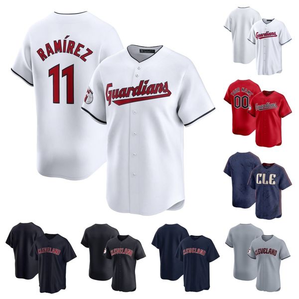 Carlos Santana Guardians Baseball Jersey Shane Bieber Jose Ramirez Steven Kwan Brayan Rocchio Bo Naylor David Fry Will Brennan Tyler Freeman