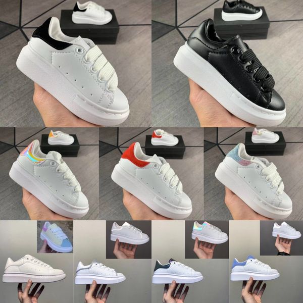 Kids Shoes Boys Girls Leather Sneakers Toddler Black White Children Youth Outdoor Platform Oversized Espadrilles Luxury Flats Casual Trainer