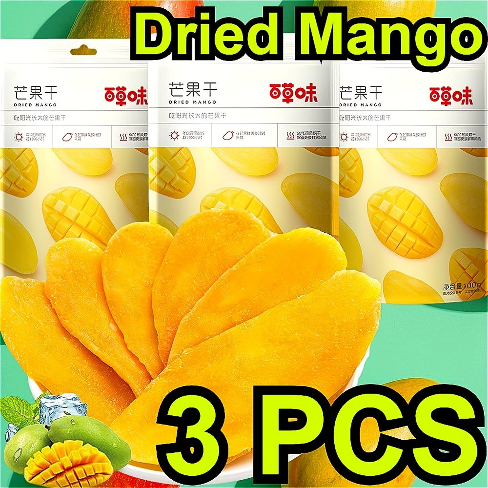 TEMU 3 Bags Of Dried Mango Fruit, Tropical Fruit Snacks, Fresh Cut Fruits For Making, Dried Fruit Snacks, Party Snacks, Fruit Snacks, Chinese Snacks,