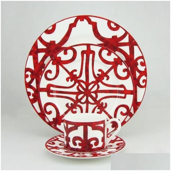 Dinnerware Sets Yefine Luxury Bone Porcelain Tableware Set 4 Pcs Ceramic Dishes And Plates Cups Saucers Kit Creative Gifts Y200610 D Ottcg Z