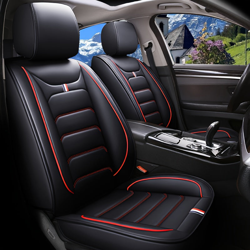 TEMU Car Seat Cover For 5 Seats In The Whole Car High-grade Waterproof Universal Style Compatible With Suv-sedan-pickup Truck Seat Cushions