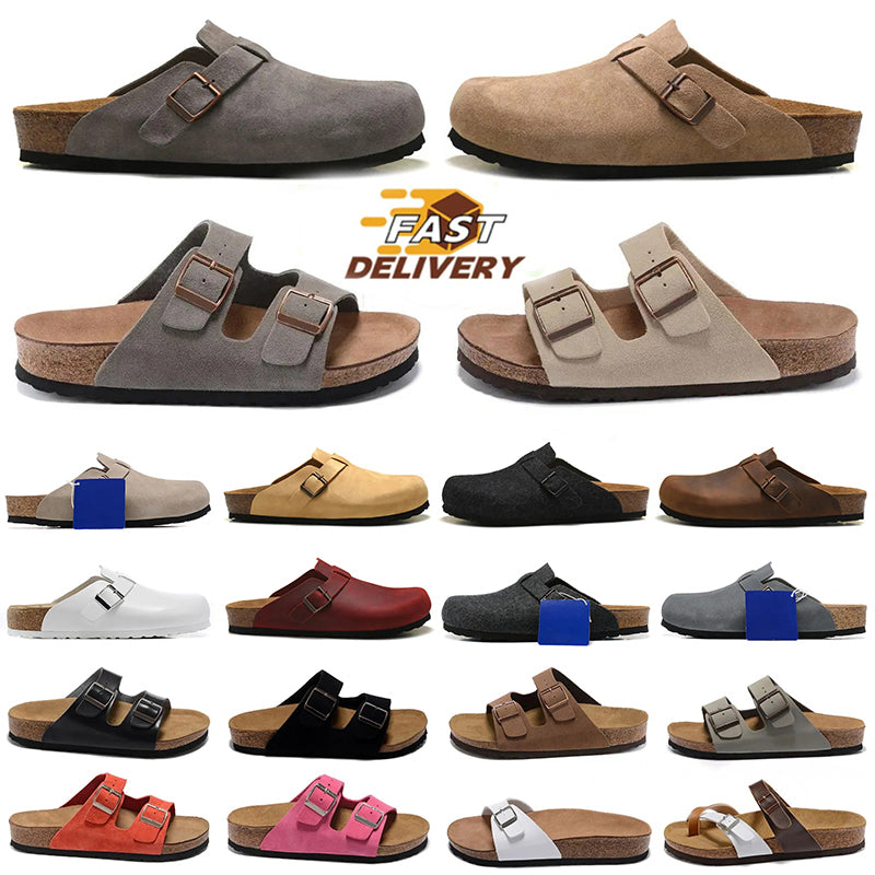 designer slippers men women birkinstocksandals clogs black brown tan light pink olive sude leather mens fashion slides outdoor comfortable sandals