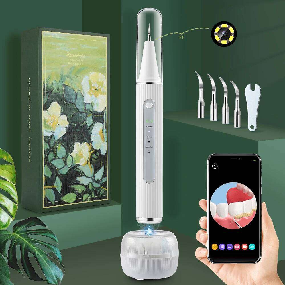 Visual Electric Ultrasonic Dental Scaler with Camera Calculus Tartar Remover Tooth Stain Cleaner Teeth Whitening Oral Care