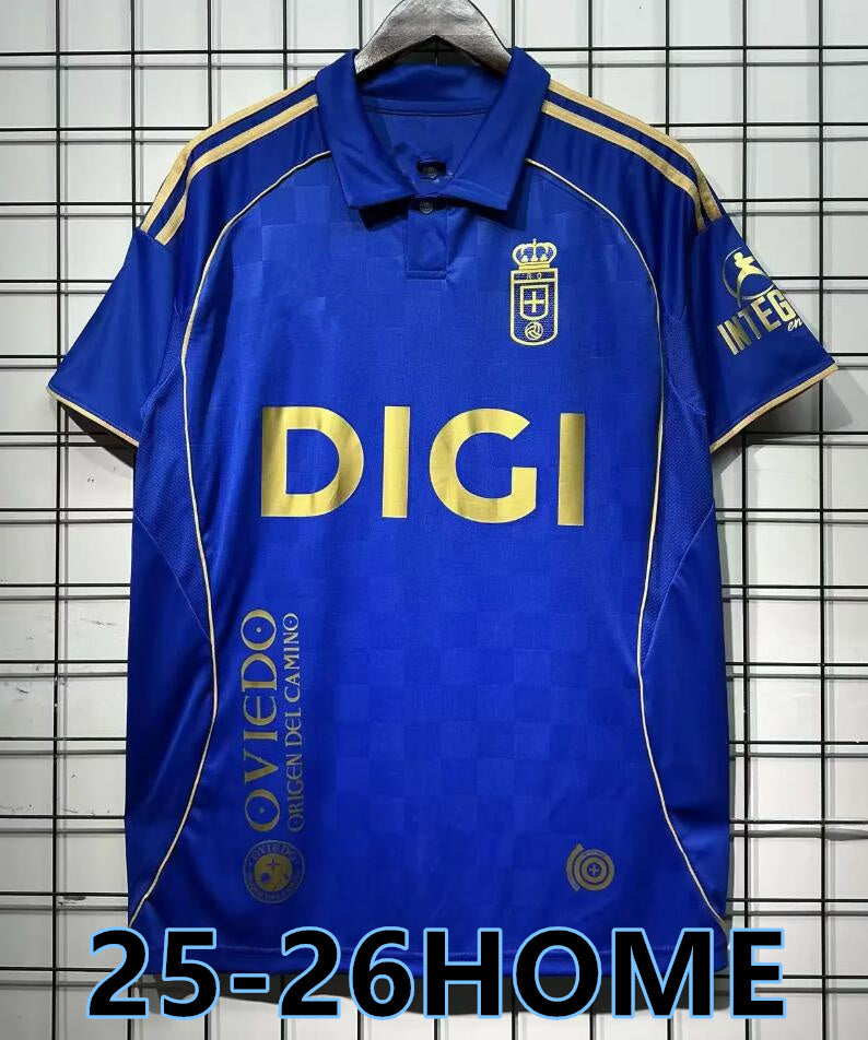 25 26 Centenary Real Oviedo Soccer Jerseys 2025 2026 JIMMY S.CAZORLA CAMARASA maillots de foot HUGO ALEMAO SEOANE MOYANO Football Shirts 16-2XL 66