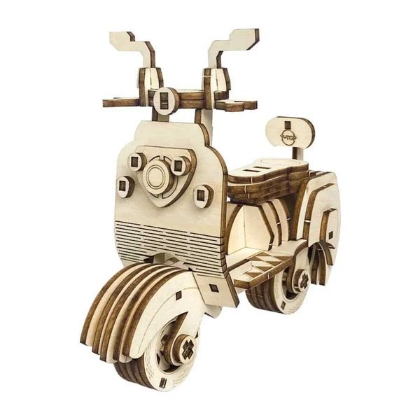 3D Motorcycle Wooden Puzzles Child Assembg Woodcraft Construction Kit for Kids DIY hnical Cue Eletric Bike Models Jigsaw