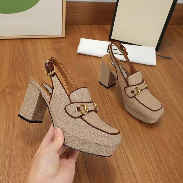 Luxury Designer Sandals High, Medium, Low Heel Women&#039;s Sandals Women&#039;s Fashion Luxury Leather Casual Summer Shoes Thick Bottom San