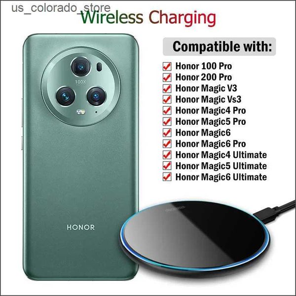 Wireless Chargers 15W Fast Wireless Charger for Honor Magic6 Pro-Magic 6-Magic5 Pro-Magic V3 Vs3-Honor 100 Pro-200 Pro Wireless Charging Pad