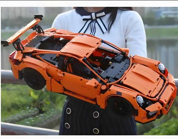 Blocks Blocks Compatible 42056 MOC Bricks 911 GT3 RS Technicial Car Toys Boys Christmas Gift Kids Constructor Model Building Blocks for Adul