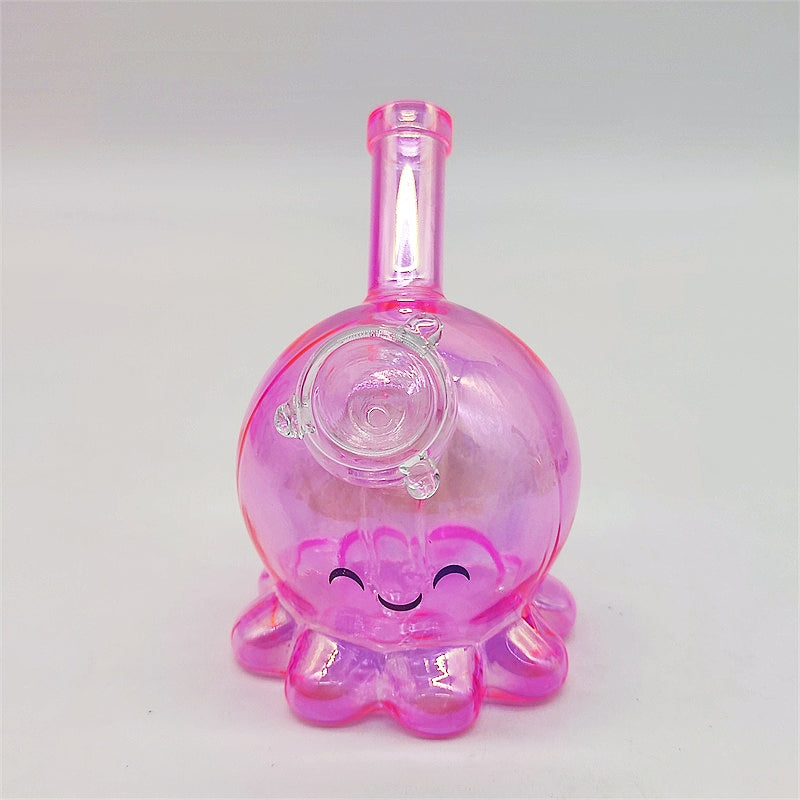 2025 Multi Color Mini Bong Pink Baby Octopus 4 to 6 Inch Glass Bongs Water Pipe Bong Tobacco Smoking Tube 10MM Bowl Dab Rig Recycler Bubbler Pipes