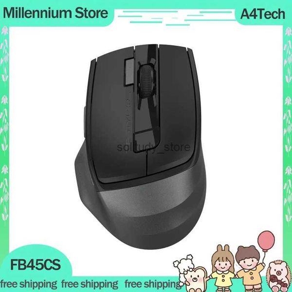 Mice A4Tech FB45CS Gaming Mouse 2Mode Bluetooth Wireless Silent Mouse Sensor DPI Rechargeable and Adjustable Ergonomic Office Mouse Gift Q24