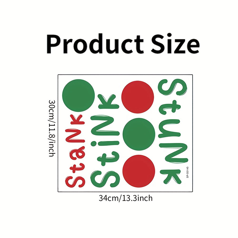 TEMU 1pcs Christmas English Pattern , Lid Decorative , Tank , Adhesive Decal, Christmas Decor