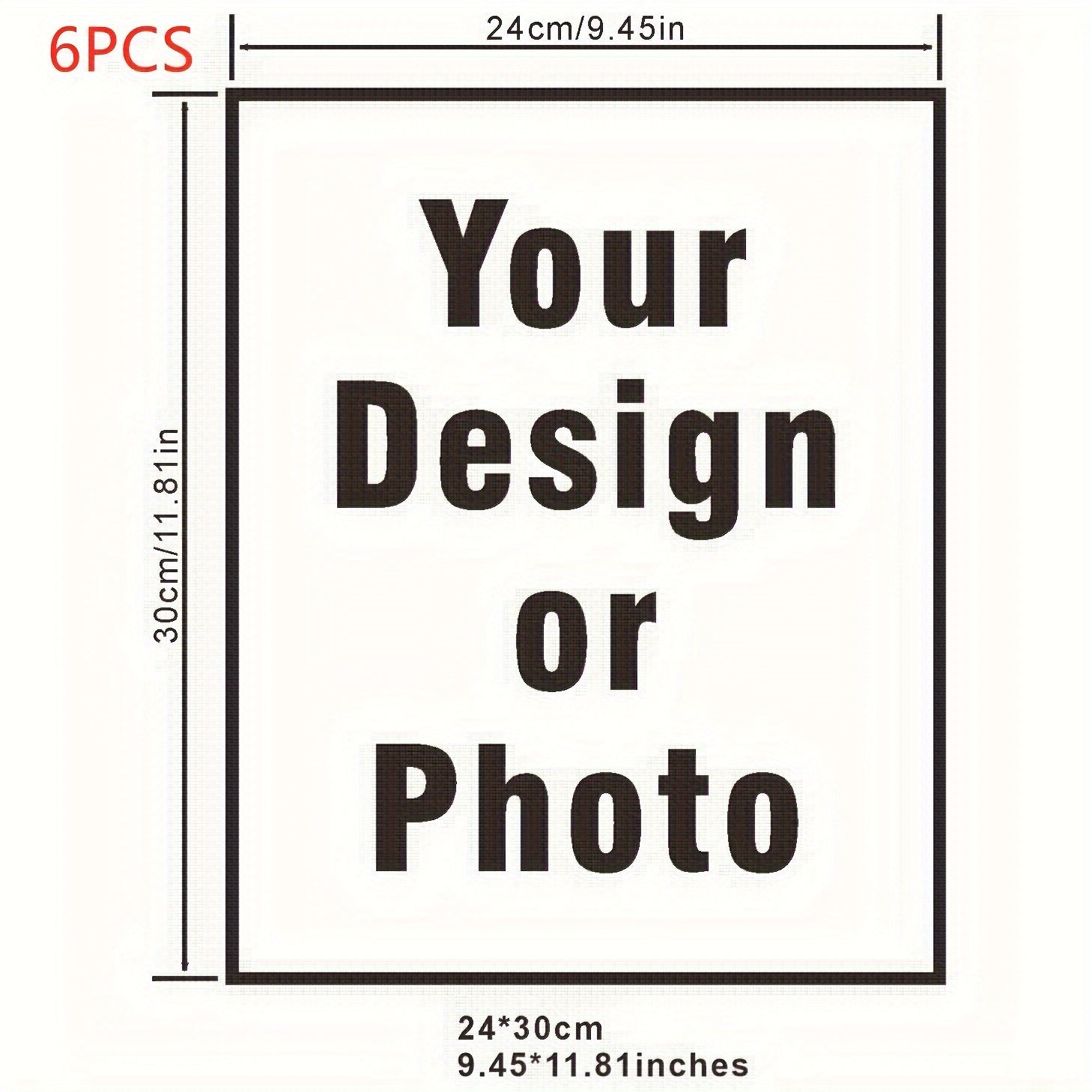 TEMU 6-pack-12-pack Customizable Iron-on Heat Transfer Stickers - Washable Vinyl Decals For T-shirts, Pillowcases, Diy Crafts | Durable Plastic, No