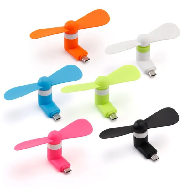 Party Favor 2 in 1 Creative Mini Portable Micro Phone Fan 5v 1w Mobile Phone USB Gadget Fans Tester For Type-C And Phones