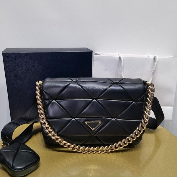 10A Mirror quality designer Woman Handbag Hobo Chain Bag Lady Fahion Bag Single Shoulder Handbag Genuine Leather Diamond Lattice Sheepkin