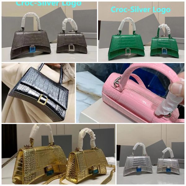 Totes 10A High Quality Shoulder Bags Hourglass Luxury Designer Bag Handbags Crocodile Leather Cross body bags purses designer Woman handbag