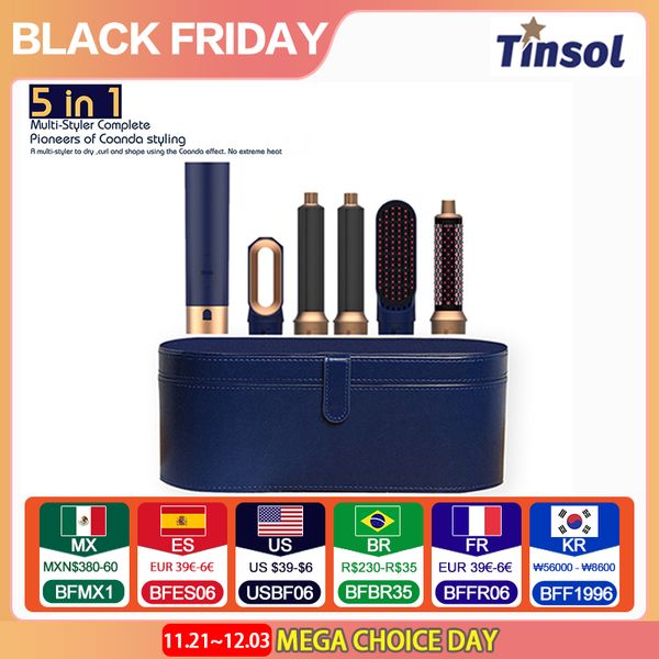 New 5-In-1 Dryer Curler Air Wrap Set Professional Curg Iron Hair Straightener Multi-Function Styler Hair Curler